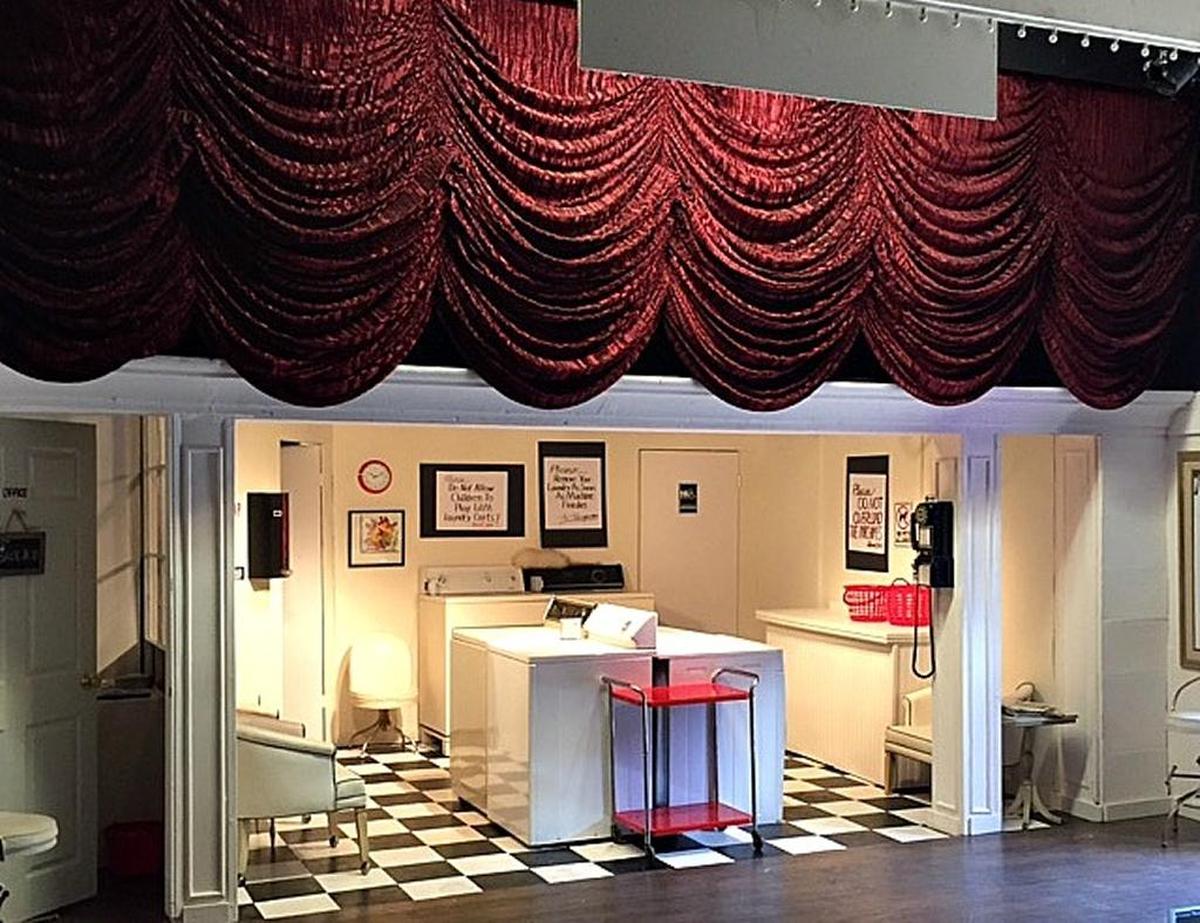 The sets for “Suds” this year at the Pewter Plough transformed the stage into a laundromat.
