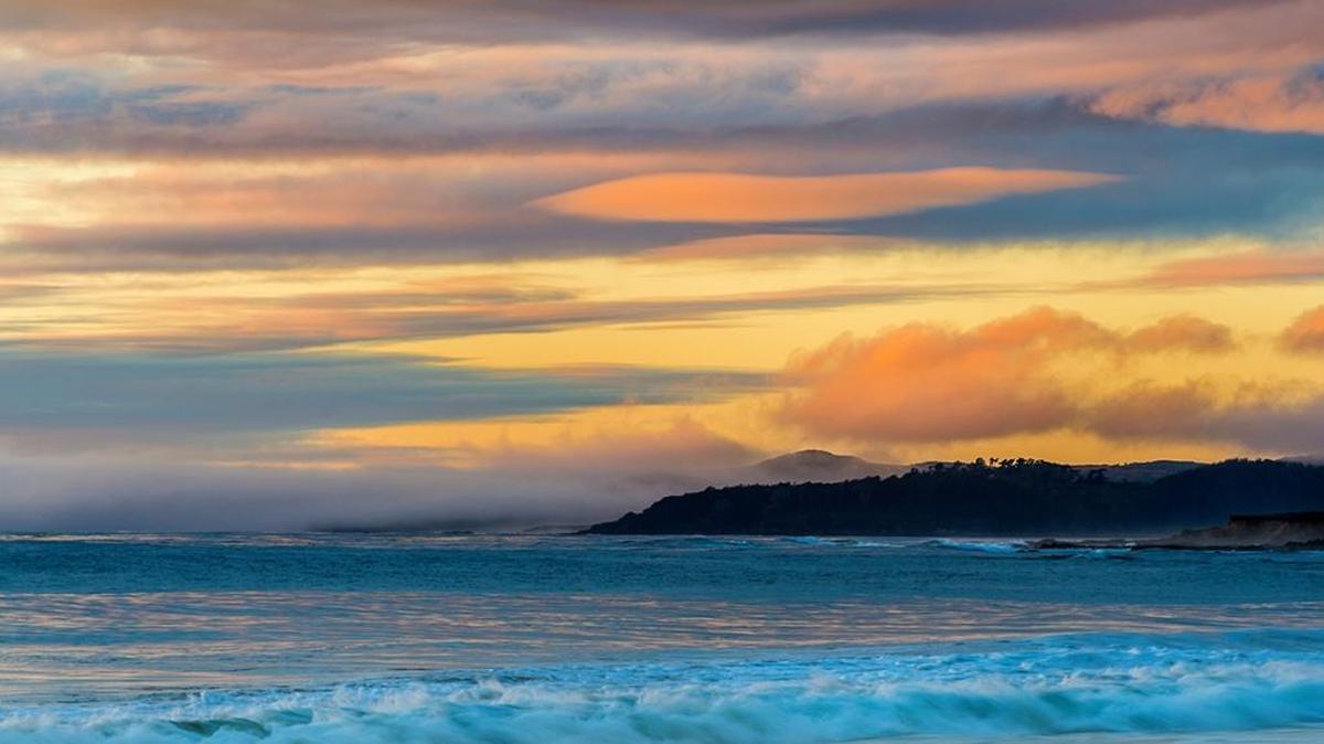 Sunset San Simeon Coast, by Kerry Drager.