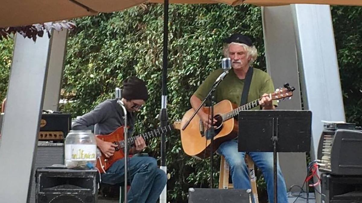 Well-known local musicians Billy, right, and Charlie Foppiano performed Saturday, July 15, at Linn’s Easy as Pie.