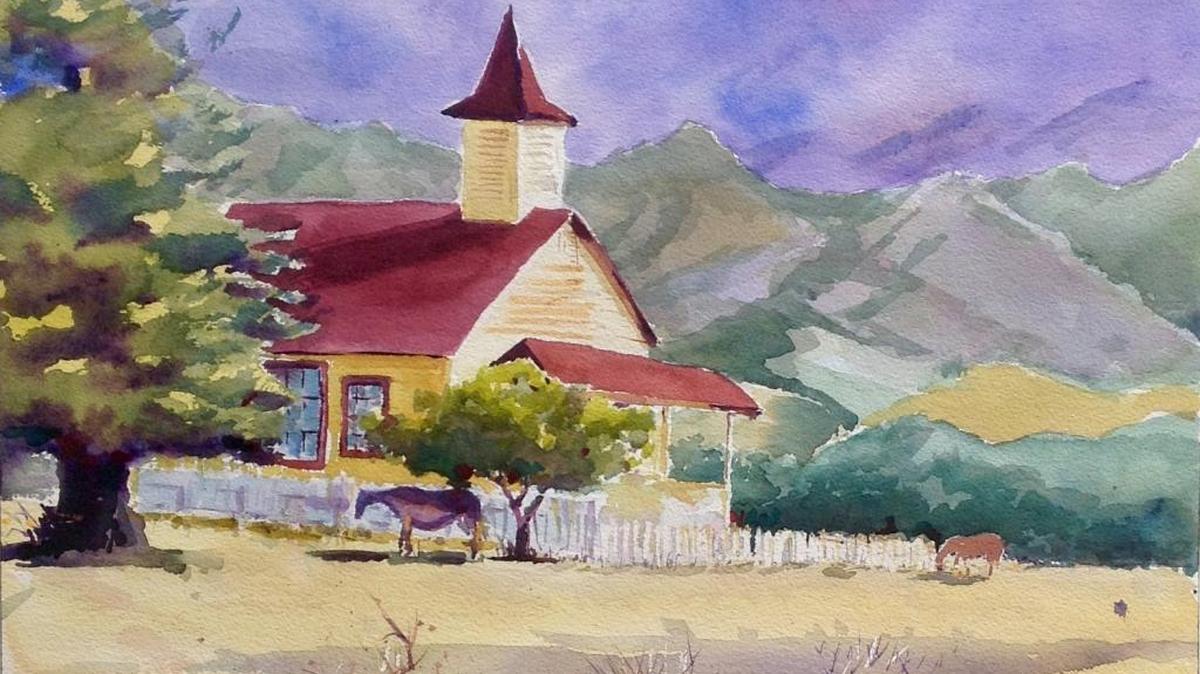 Holly McCain created this watercolor. Her works will be on display and sale at the Clothesline Art Show.