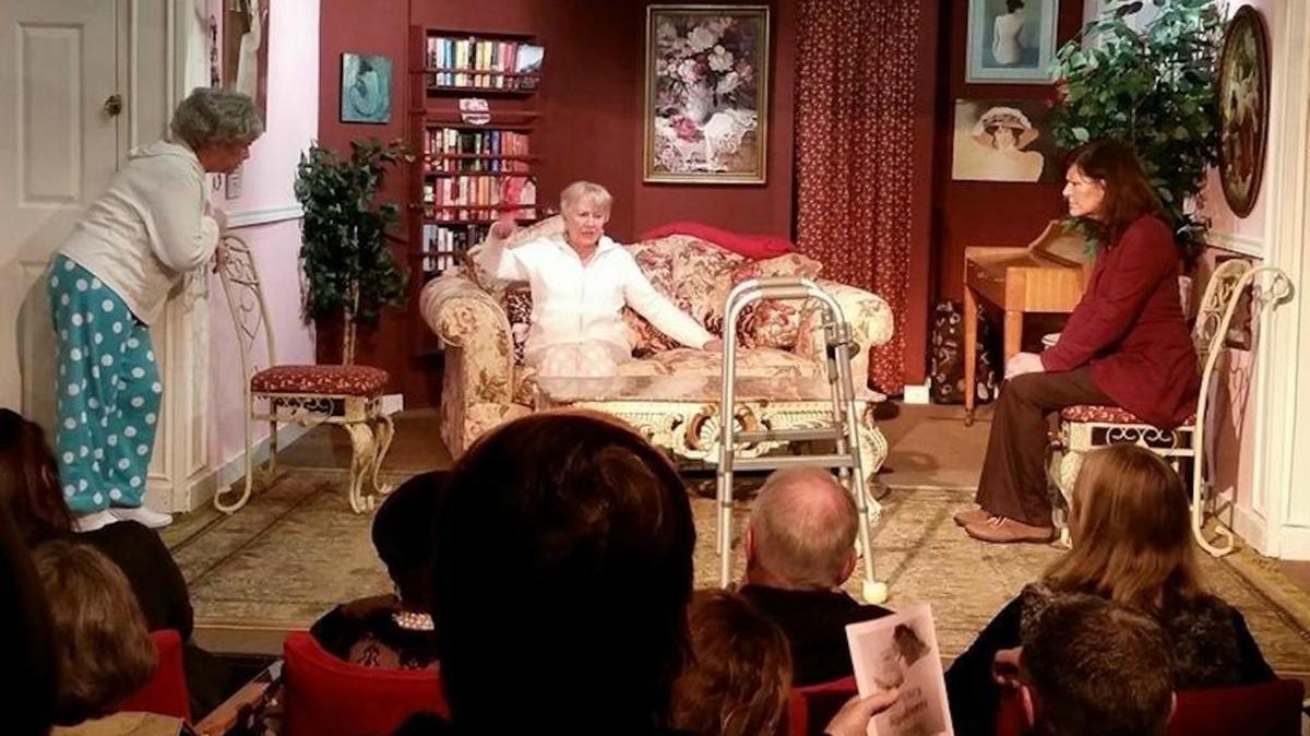 An audience takes in “Nana’s Naughty Knickers” early this year at the Pewter Plough Playhouse.