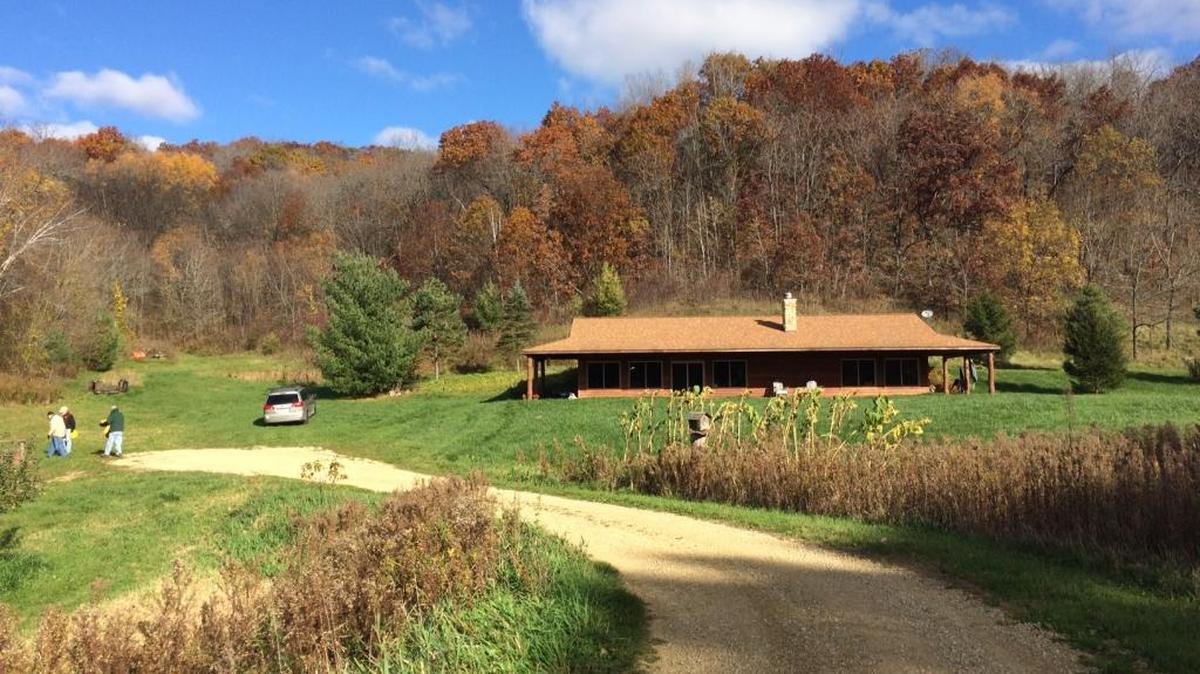 The columnist visited his childhood friend in western Wisconsin, who built this house on 160 acres of wilderness property.