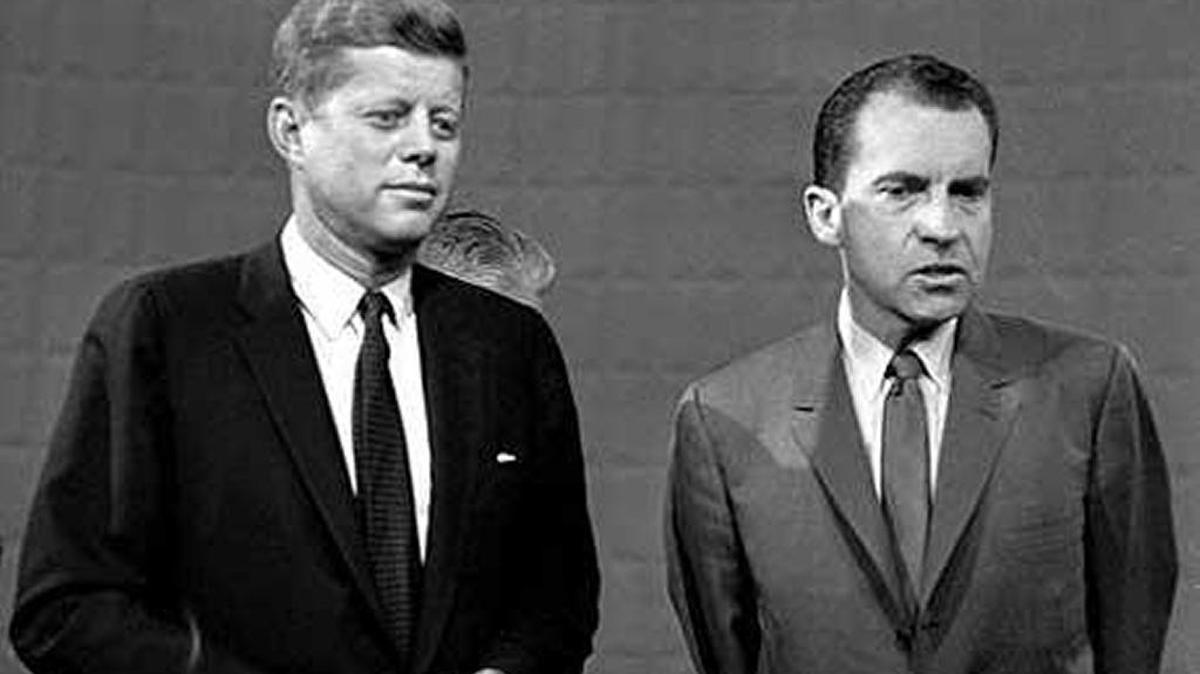 John F. Kennedy and Richard Nixon squared off in a 1960 presidential debate. Those listening on radio thought Nixon won, but a television audience declared Kennedy more camera-friendly.