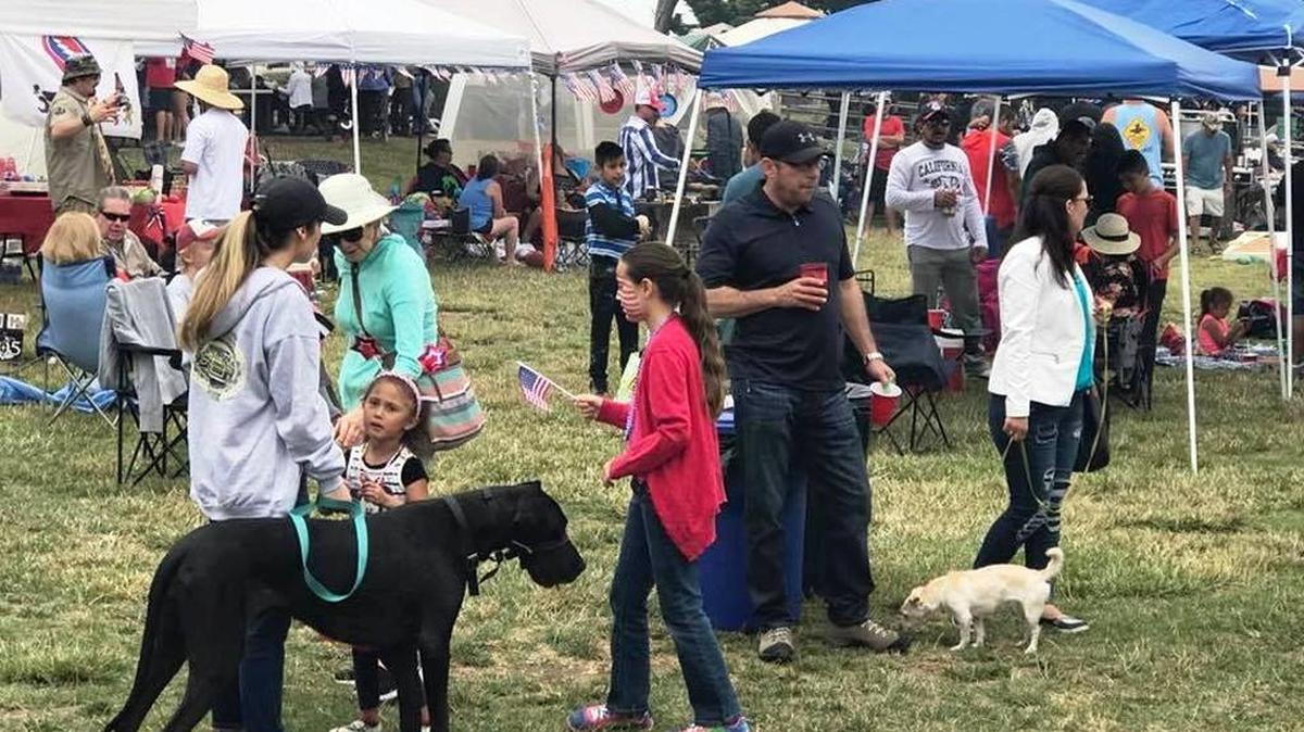 Visitors enjoy the day during Cambria’s July 4 Picnic in the Park.