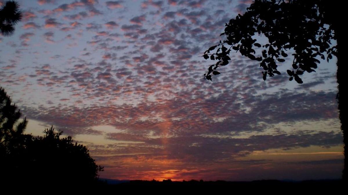 Sunrise over the Santa Lucia Mountains.