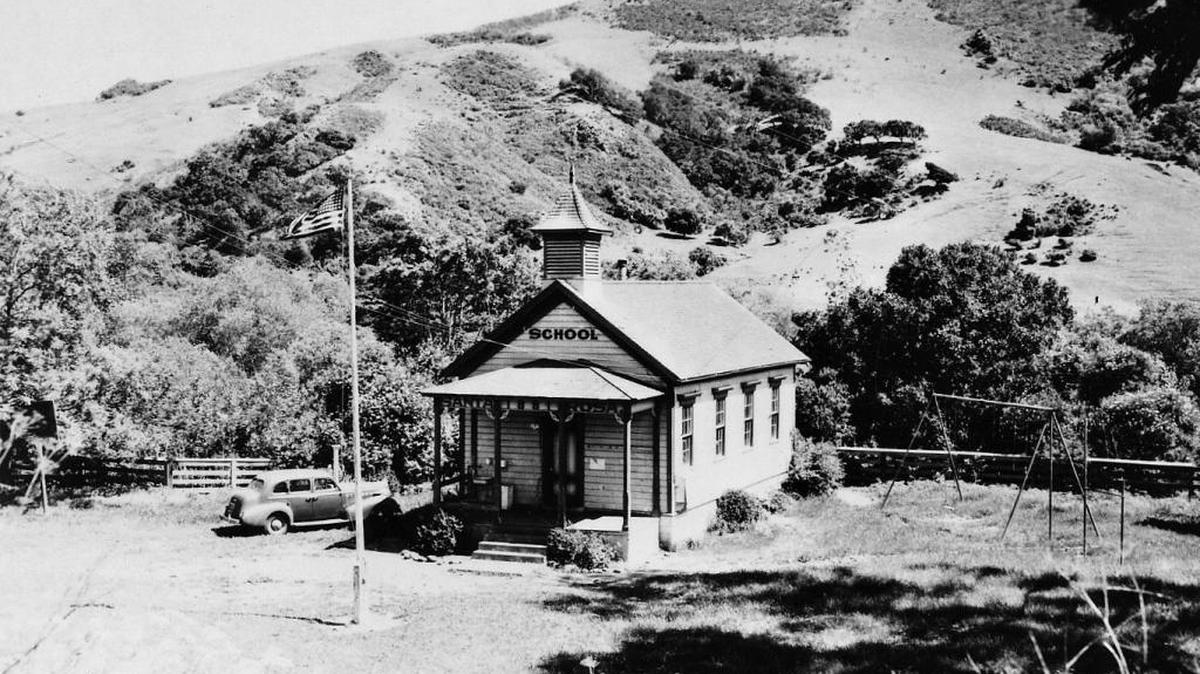 The Santa Rosa Schoolhouse in its original location.