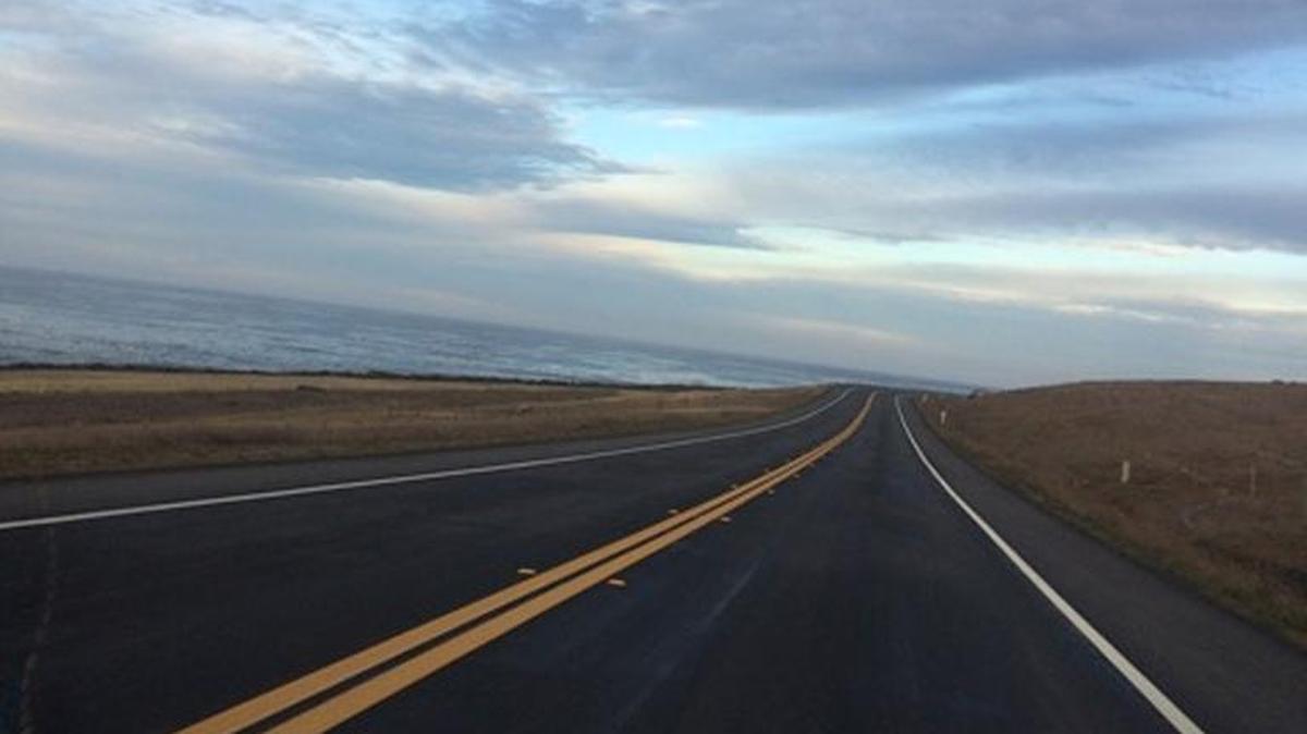 The road to Ragged Point.