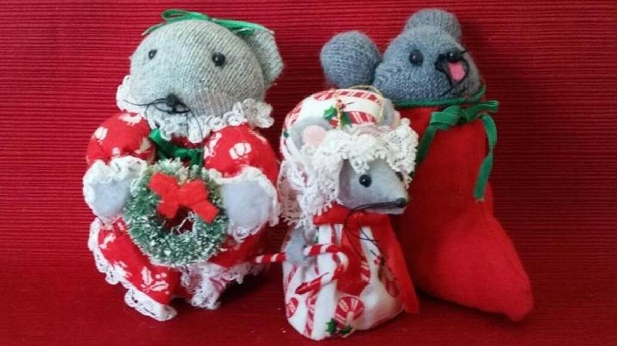 Real mice aren’t as neat and tidy as these decorations.
