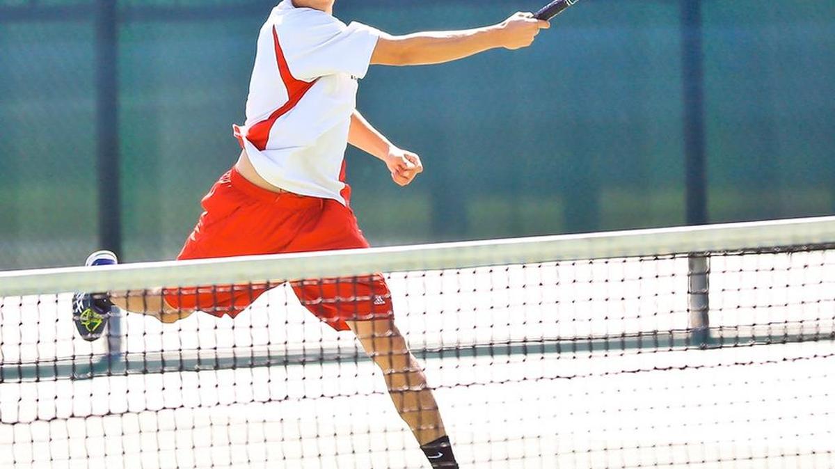 Senior Alexis Mireles is preparing for his second straight venture into CIF boys tennis playoffs May 26. Here, he competes earlier in the season.