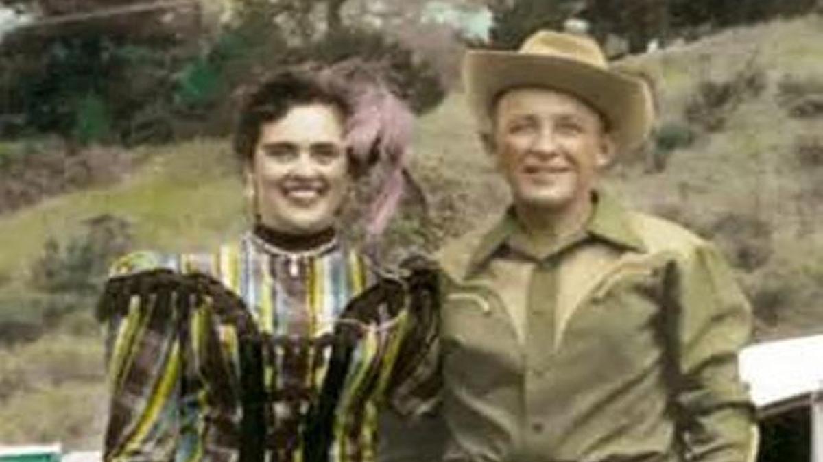 Since 1948, the Pinedorado Parade and Carnival has attracted residents, guests and celebrities. Seen with Bing Crosby in 1957 is Lorraine Gomes, who still resides here.