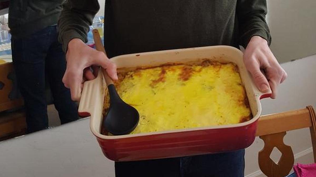 Iain Stewart proudly presents his favorite South African dish.