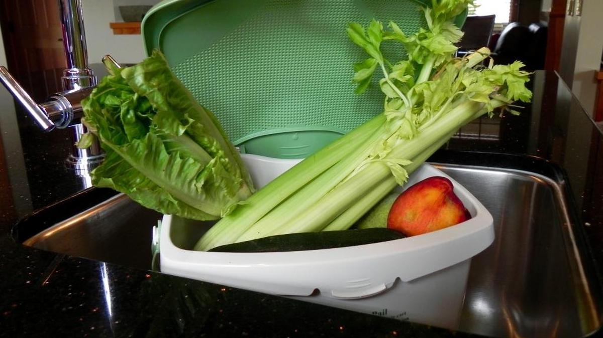The bucket left on your doorstep will come in handy for creating compost. Mix your kitchen scraps 50-50 with dry leaves, newsprint, straw or other carbon-rich material.