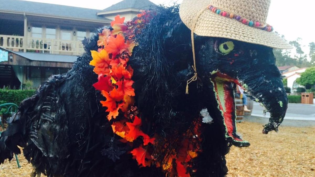 This scarecrow by Ken Renshaw at the Cambria Historical Museum won’t be eaten, but some political candidates just may be “eating crow” before all is said and done.