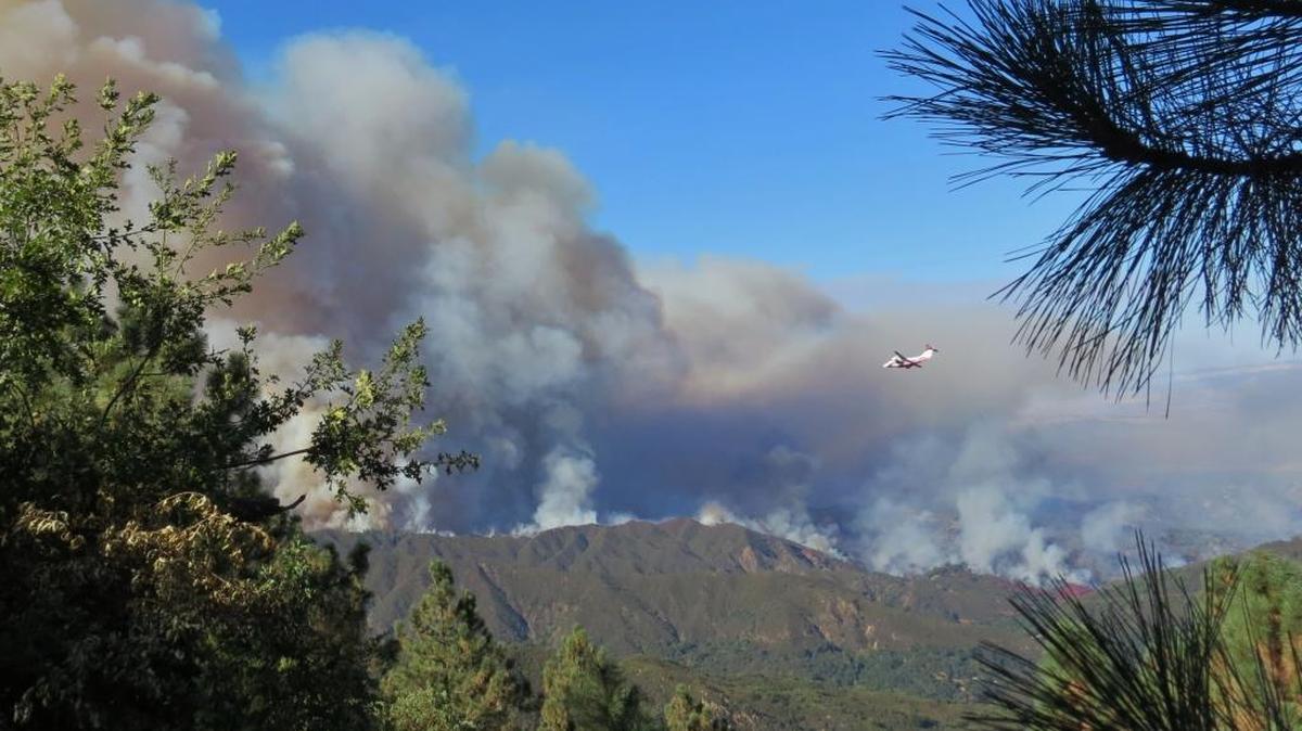 The Chimney Fire burns in the Santa Lucia range.