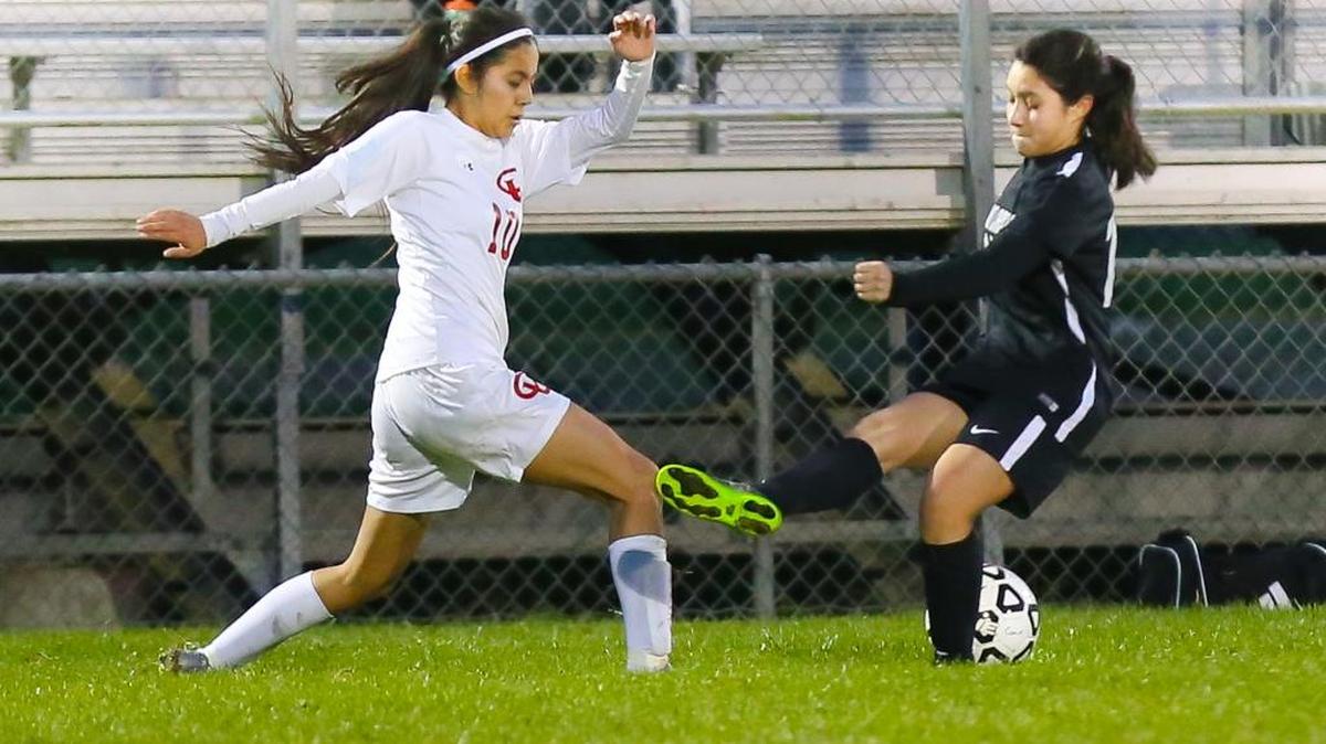 Fabby Gonzales tries to move the ball past a defender this season.