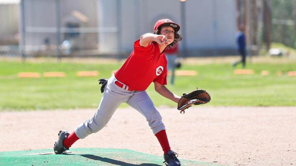 Alan Nunez closed out the game for the Reds in their 9-8 win over the Morro Bay Brewers on Saturday, April 23. He also belted a three-run home run over the fence to help seal the win.