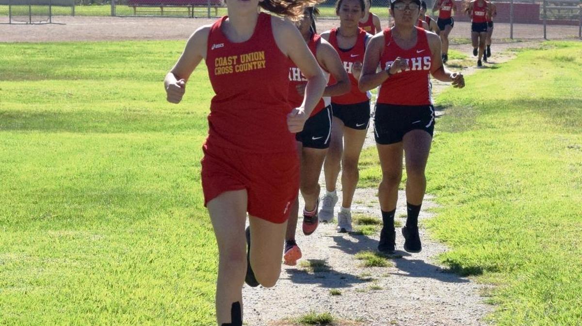 Junior runner Bella Raethke came in third among the girls in the Coast Union’s home dual meet against Santa Maria on Wednesday, Sept. 20. She ran the 5K in 21 minutes, 37 seconds.