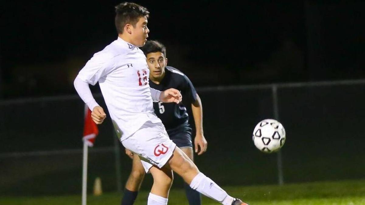 Sophomore Emany Plasencia scored two goals against Santa Maria and one against Bakersfield Christian over the past weekend for Coast Union’s boys soccer team. Here he battles in a match last season.