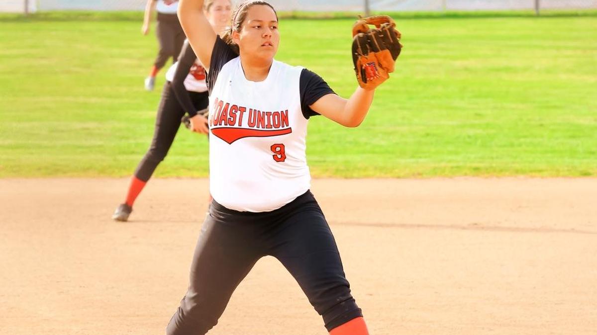 Sophomore Serena Valenzuela has been handling some of the pitching for the softball team. On Thursday, March 16, she pitched against Mission, pictured here. Last week a photo of Ani Corbet pitching was misidentified as Valenzuela.