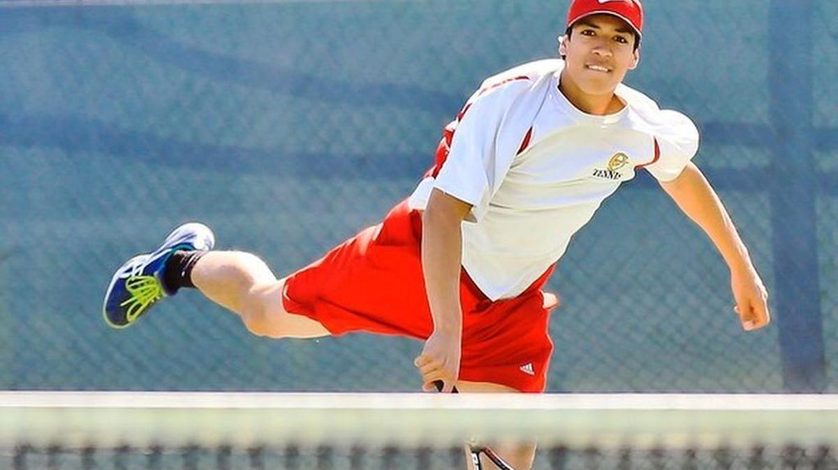 Top seed Alexis Mireles won his singles sets 6-0, 6-0, 6-0 against Santa Maria on Wednesday, April 13, at Coast Union.