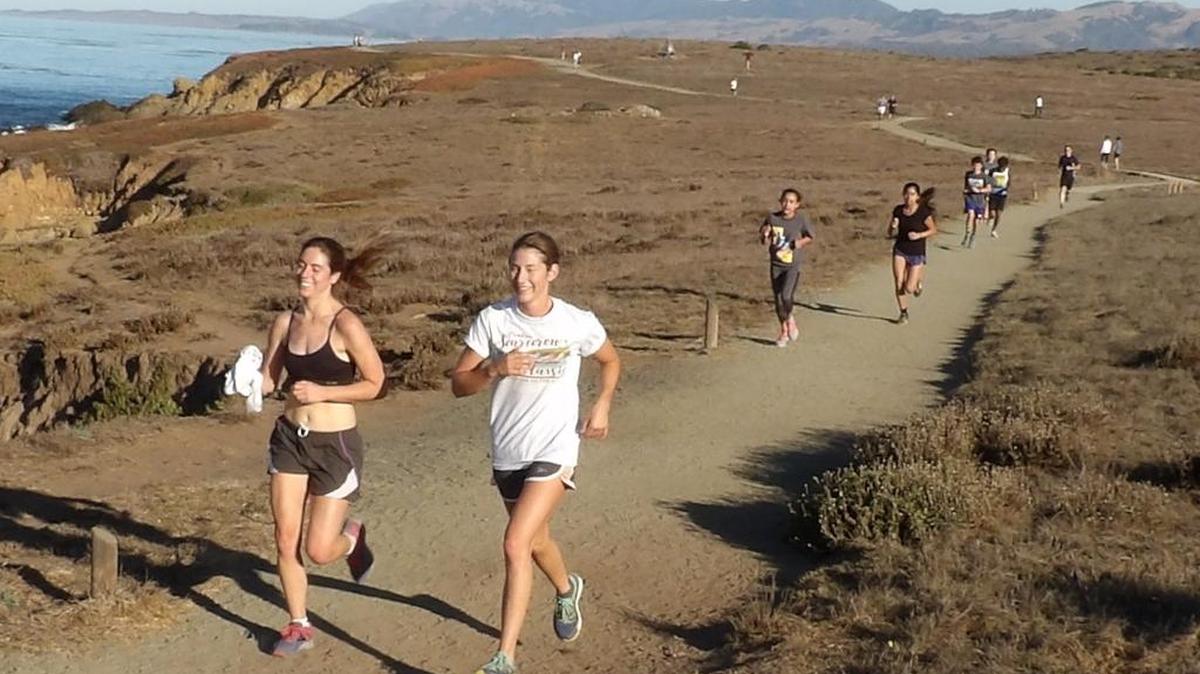 Runners tackle the Fiscalini Ranch Preserve course during the Scarecrow Classic 5K.