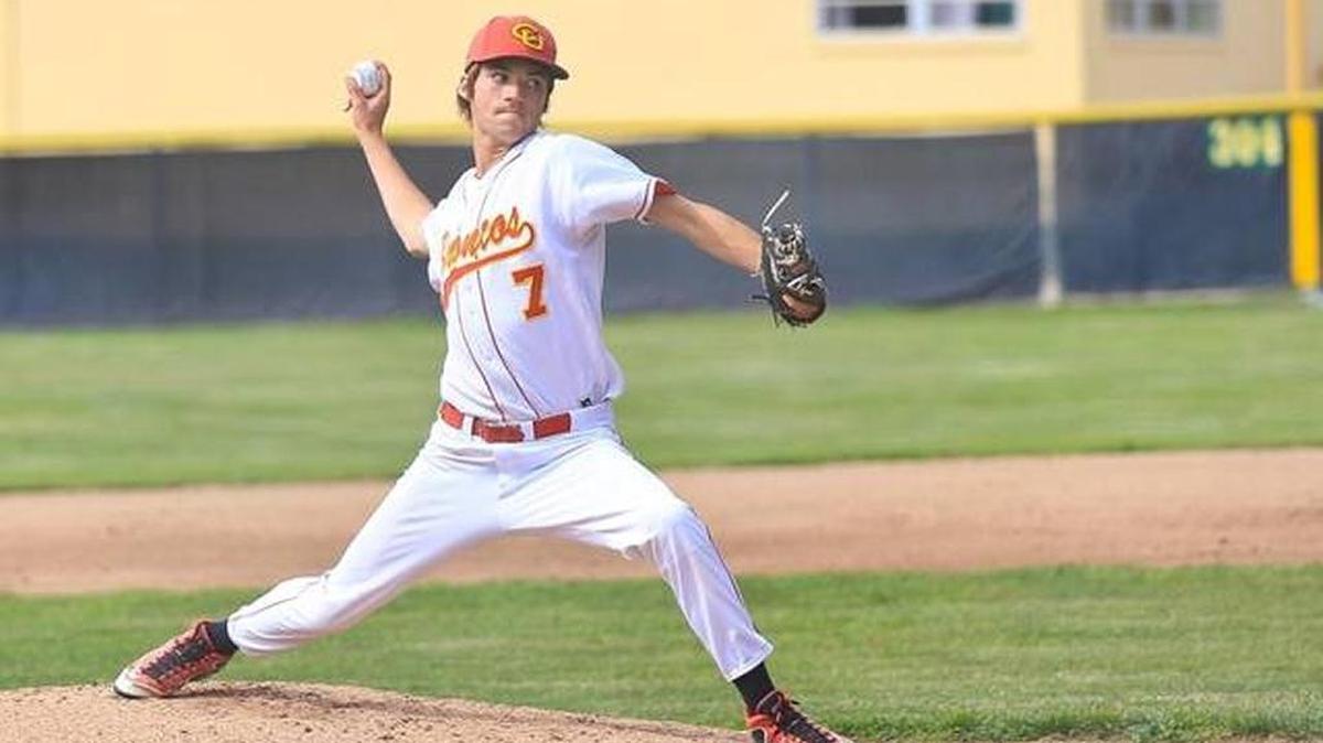 Junior Chase Volz was the starting pitcher against Valley Christian Academy on April 25, the Broncos’ first game since April 6. Here he works earlier in the season.