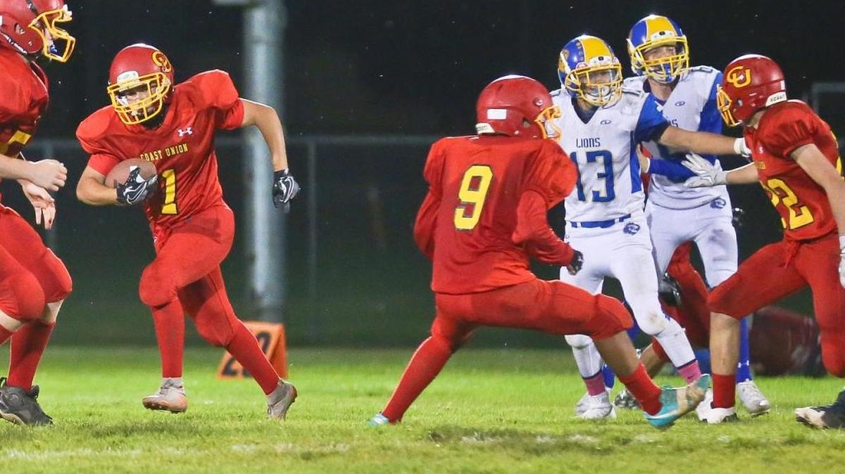 The 2017 Coast Union football team will count on Emany Plasencia, a sophomore next year, for his kicking expertise and his running and pass-catching skills.