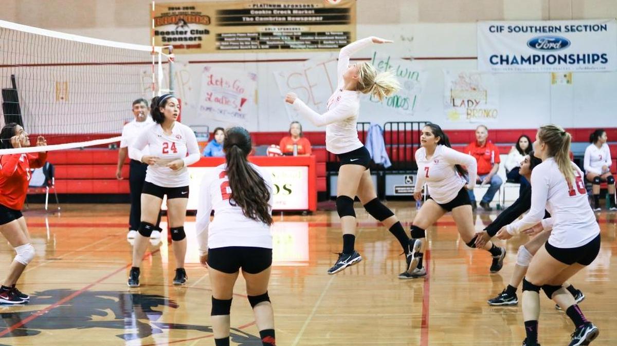 Freshman Ellie Kennedy had six kills against Shandon on Thursday, Oct. 6, at Coast Union. Here she powers the ball over the net earlier this season.