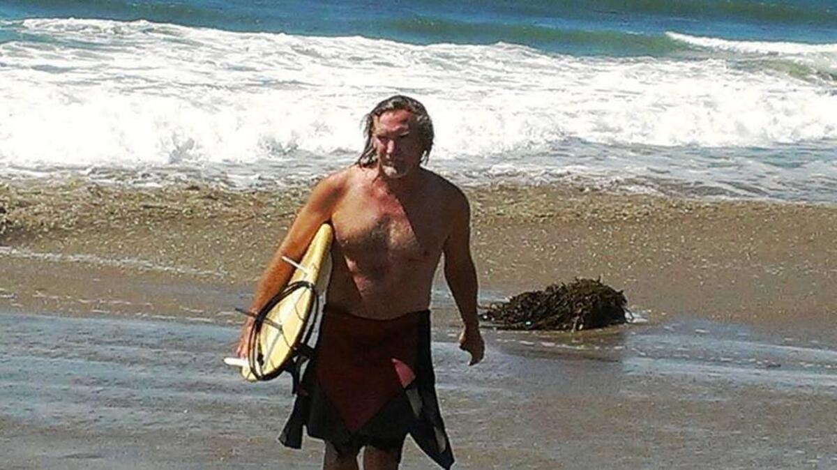 Brian Anthony Warfield was a Cambria singer-songwriter and a passionate surfer. He passed away in November 2016, and his late wife Karen arranged a paddle-out for Brian on April 22 at Moonstone Beach.