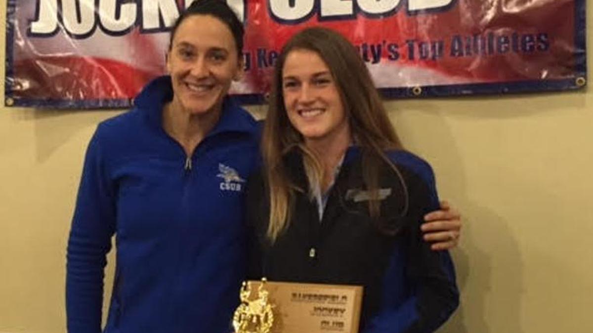 Coast Union graduate Sophie Flemion received a award as a top athlete in Kern County from the Bakersfield Jockey Club on Jan. 11, 2016.
