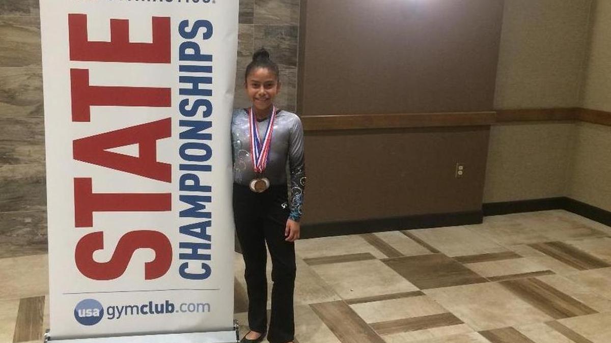 Cynthia Arellano, a fourth-grader at Cambria Grammar School, placed sixth in a field of 18 competitors at the USA Gymnastics State Championships in November.