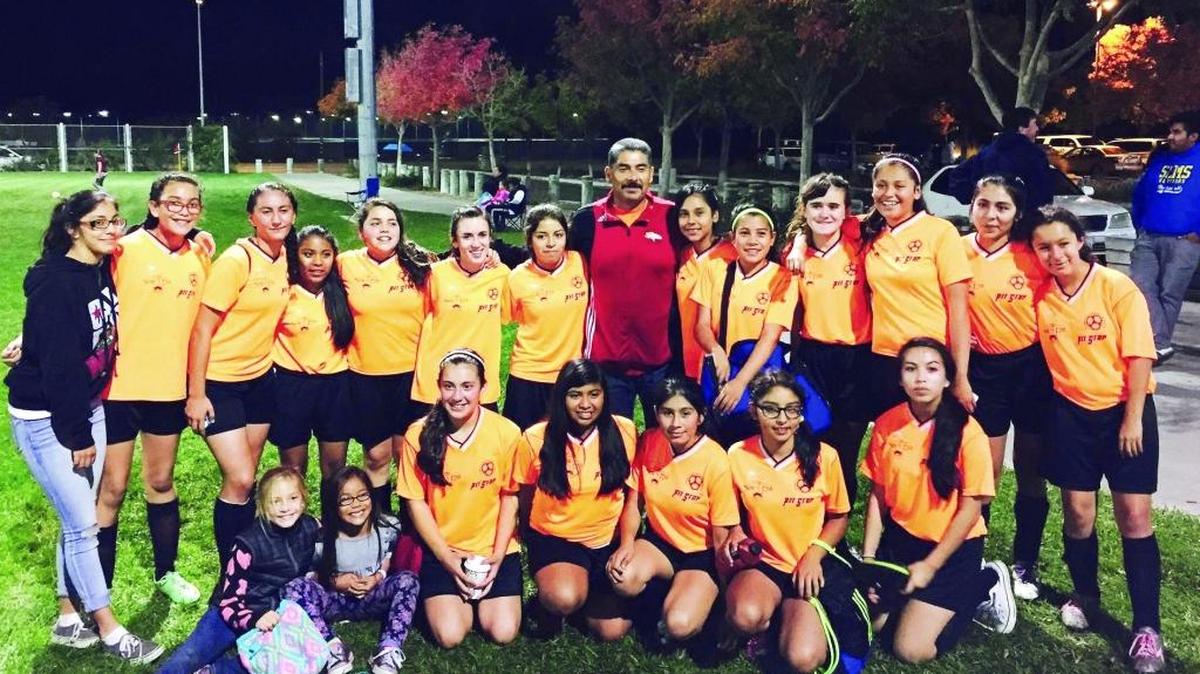 The Cambria Youth Athletic Association girls Under 14 soccer team is seen in this photo from Nov. 20, 2014. Youth soccer sign-ups for the coming season close Aug. 7.