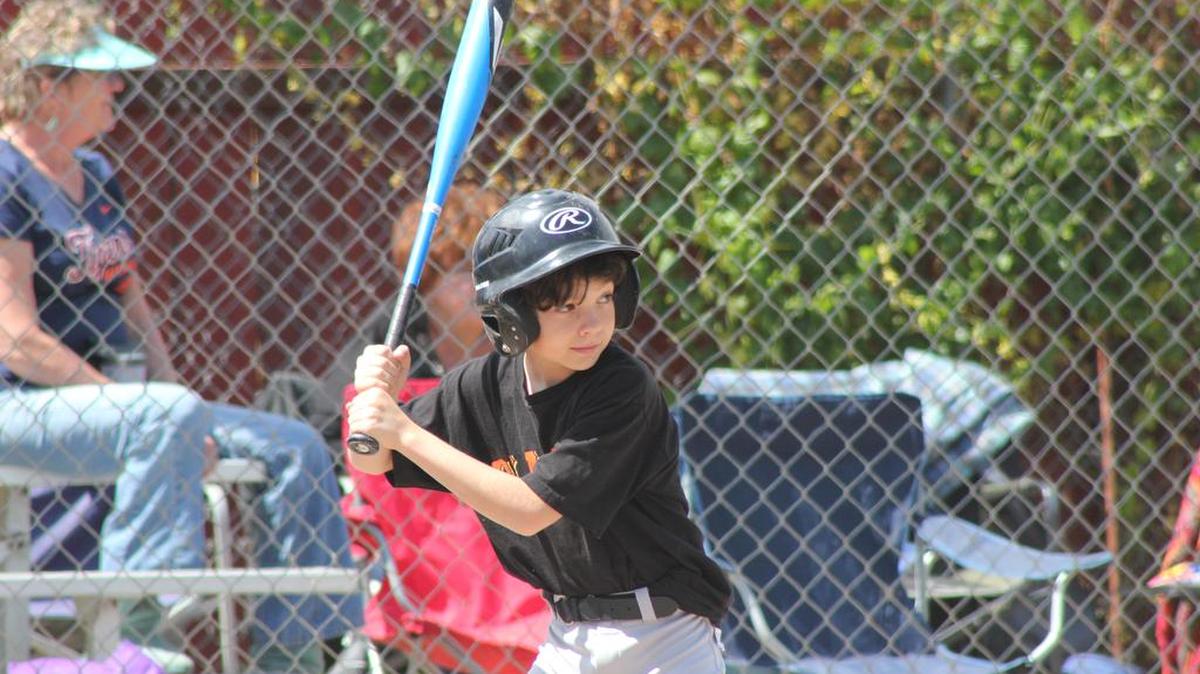 Giants catcher Michael Dubnow had a base hit and drove in a run against the Indians on April 6.