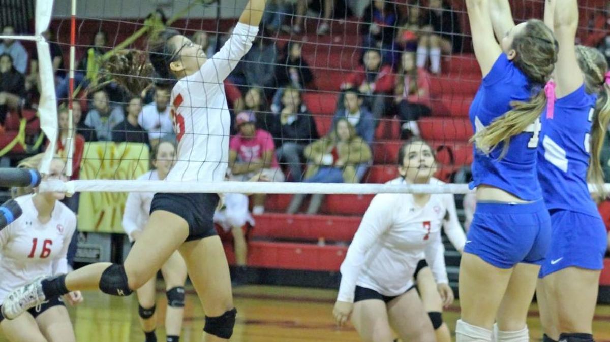 Senior out hitter Xue DiMaggio had five kills and four aces in Coast’s 3-0 playoff win over Calvary Murietta.
