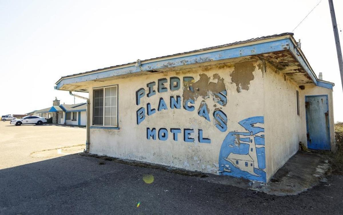 The Piedras Blancas Motel, which is included in a State Parks plan for a scenic stretch of Highway 1 near Piedras Blancas that could one day bring the dilapidated motel and cafe back to life, along with a campground, cabins and coastal trail.