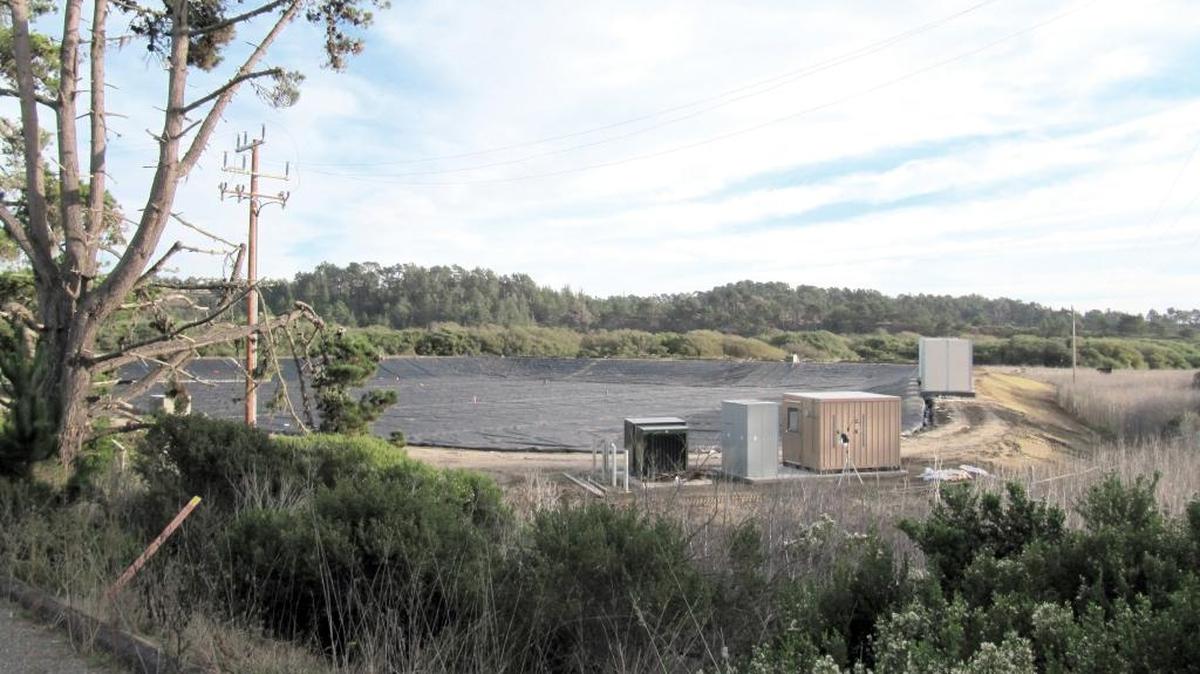 Under the new plan, the pond on San Simeon Creek Road, which was designed to hold leftover brine from the filtration-treatment process would be cleaned out, sterilized and modified to serve as a storage basin for potable water, district officials have said.