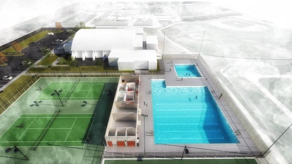 An artist’s rendering of a proposed pool at Coast Union High School.