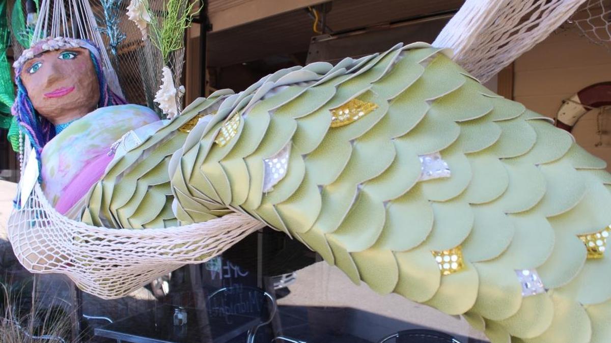 Karis Lawson created “Queen of the Sea,” which won the Cambria Scarecrow Festival’s Best of Show award in the student division.