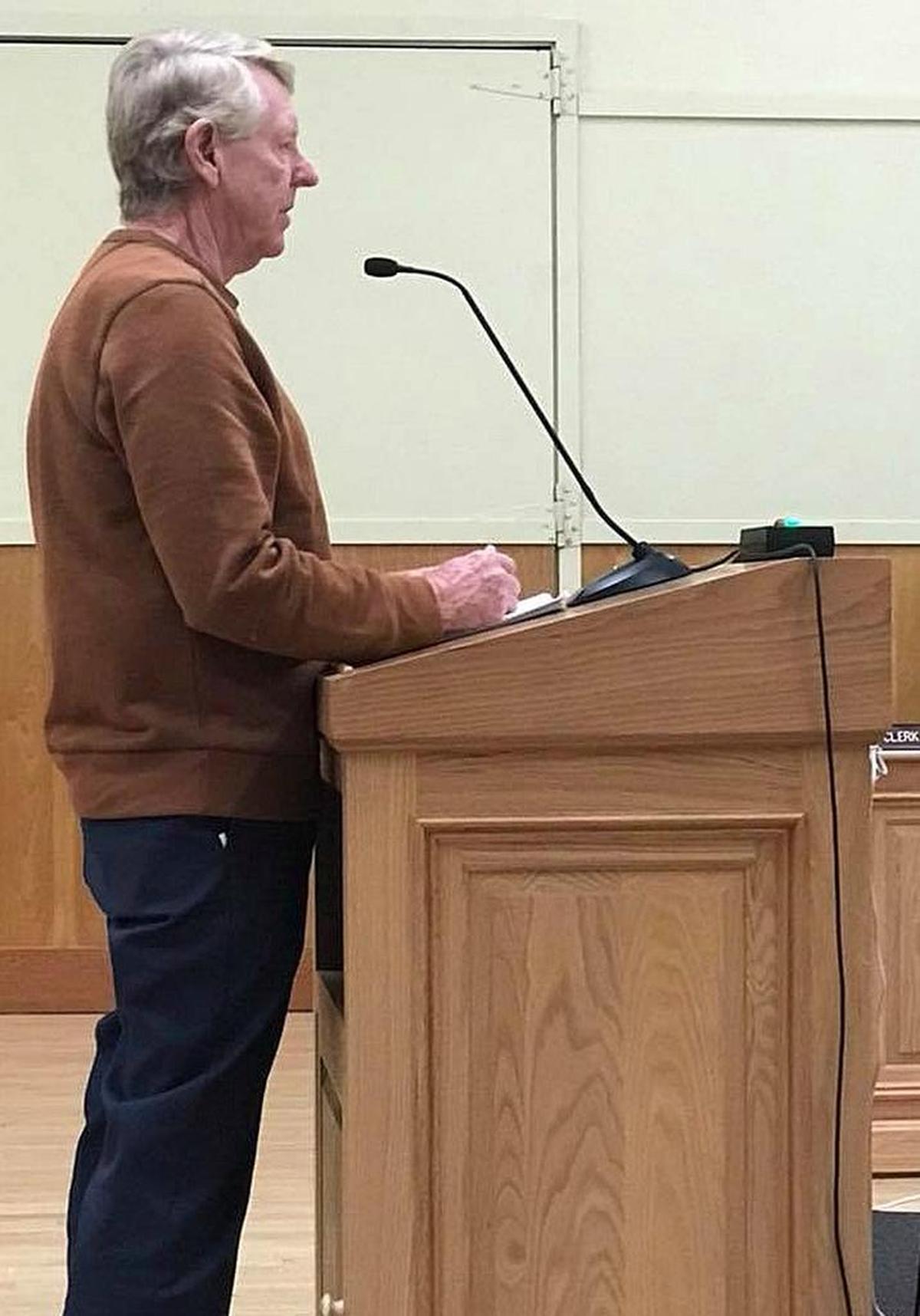 Dewayne Lee speaks to the CCSD board during Monday’s special session.