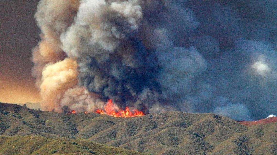 David Hindman took this photo of the Chimney Fire when it was raging across the Santa Lucia range in August.