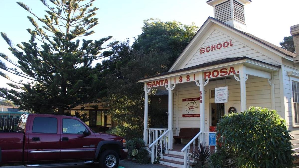 The Cambria Historical Society wants to move this 1881 schoolhouse on Main Street to the pocket park at the end of Bridge Street.