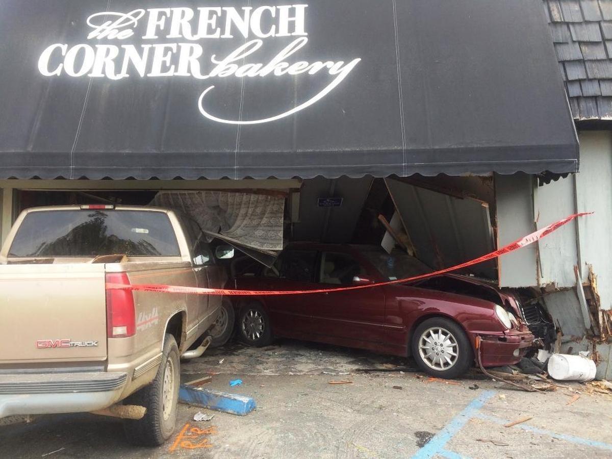 A pickup truck driven by Jeremy Preston slammed a parked car into the French Corner Bakery in Cambria in 2017.