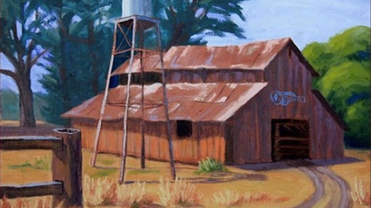 “Old Edna, Blue Belly Barn” by Laurel Sherrie.