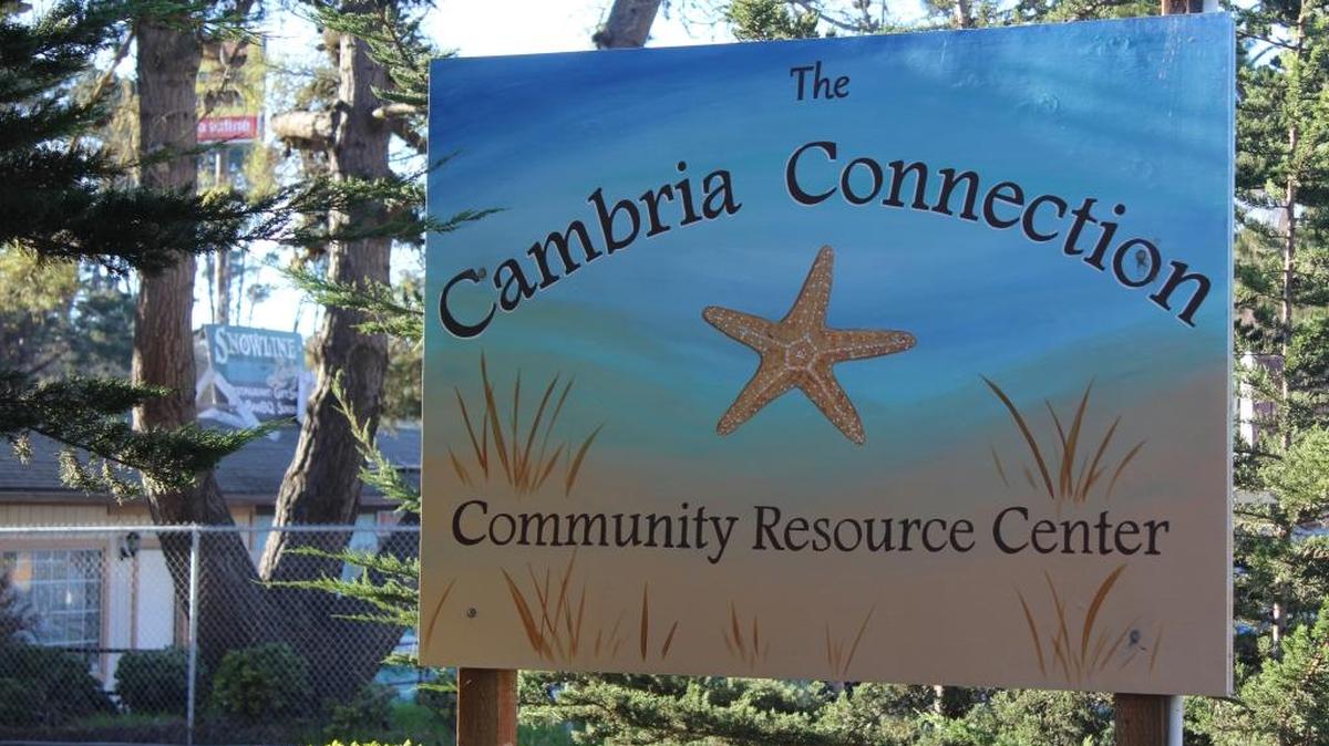 The sign in front of the Cambria Connection’s former location, the Palmer Building.