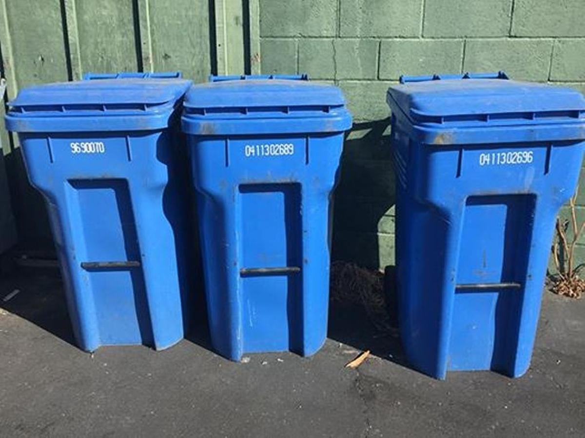 Mission Country recycling bins.