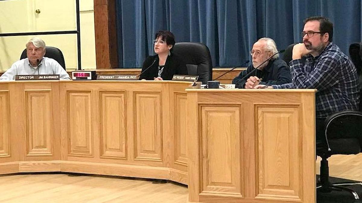 CCSD board members (from left, Jim Bahringer, Amanda Rice, Harry Farmer and Aaron Wharton), deadlocked 2-2 on a pair of votes Monday.