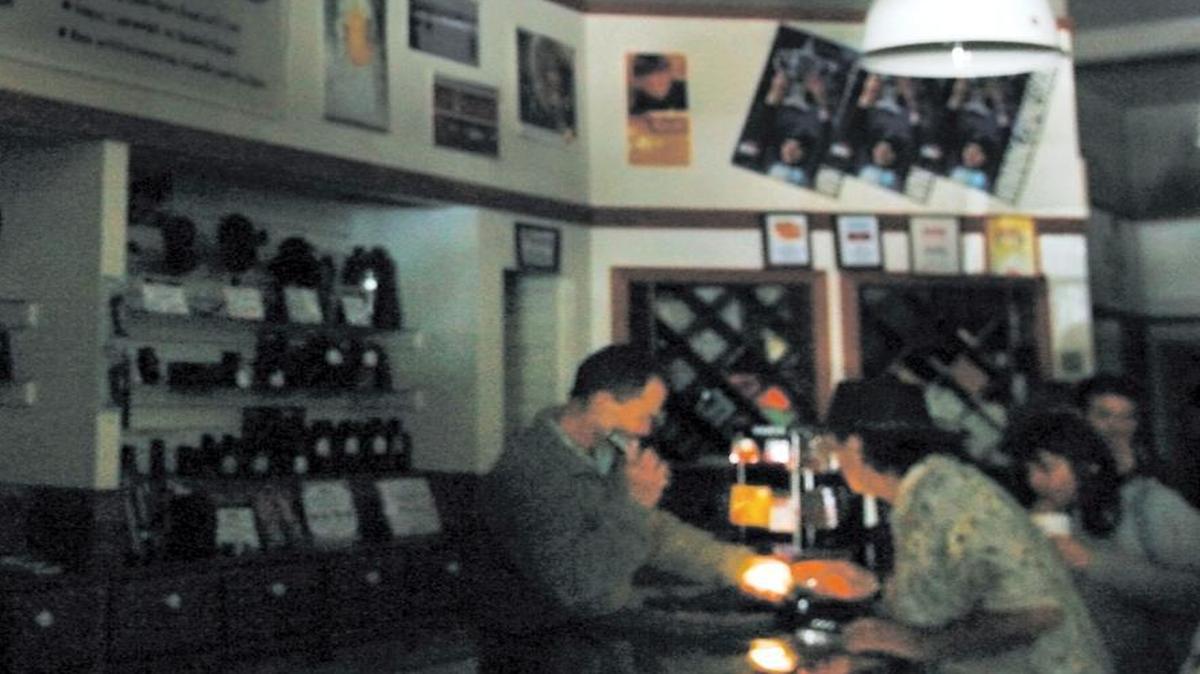 Inside Jim’s Campus Camera in San Luis Obispo during a power outage, March 2007.