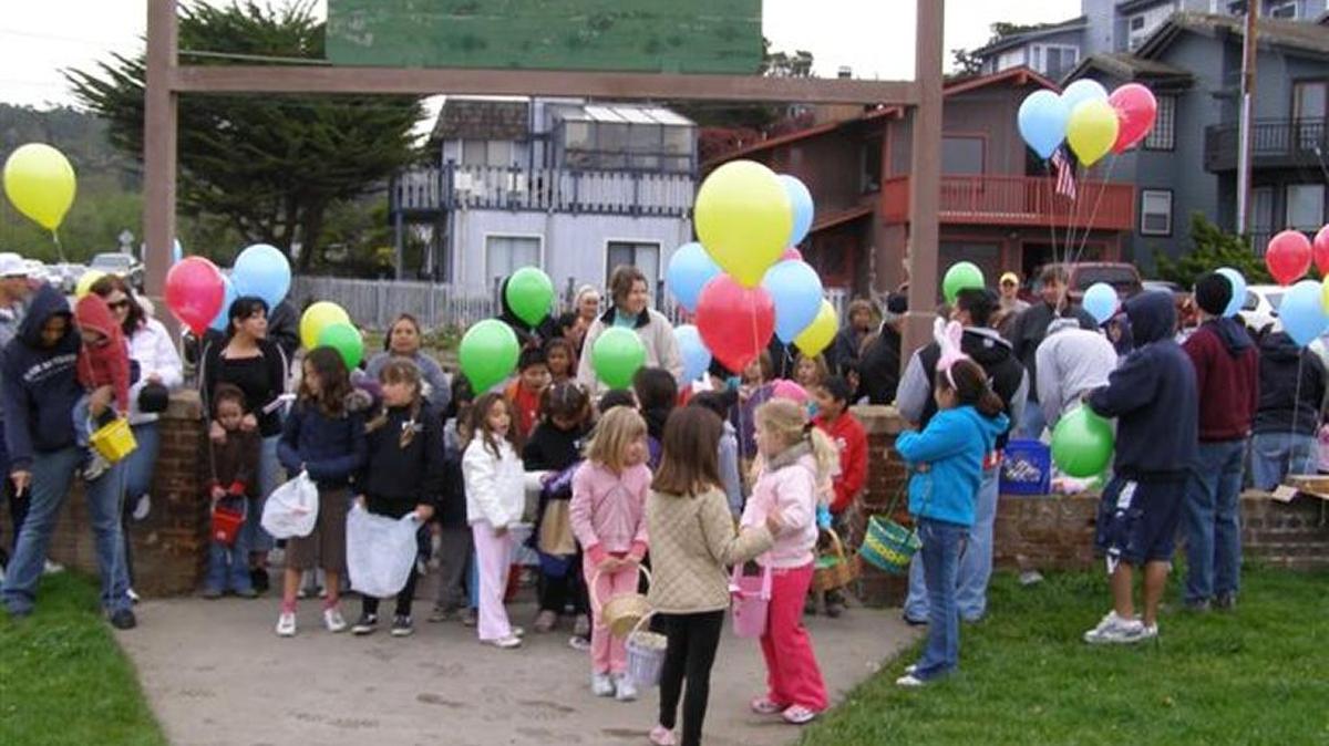 Children gather at Cambria’s Shamel Park for the annual Easter Egg Hunt. This year’s event will begin at 8 a.m. Sunday, April 16.