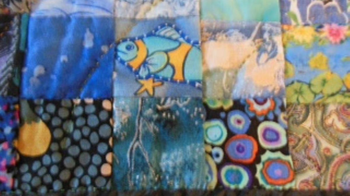 Darlene Kaberline’s handmade fine art wall quilt is an example of the art on display in Cayucos.