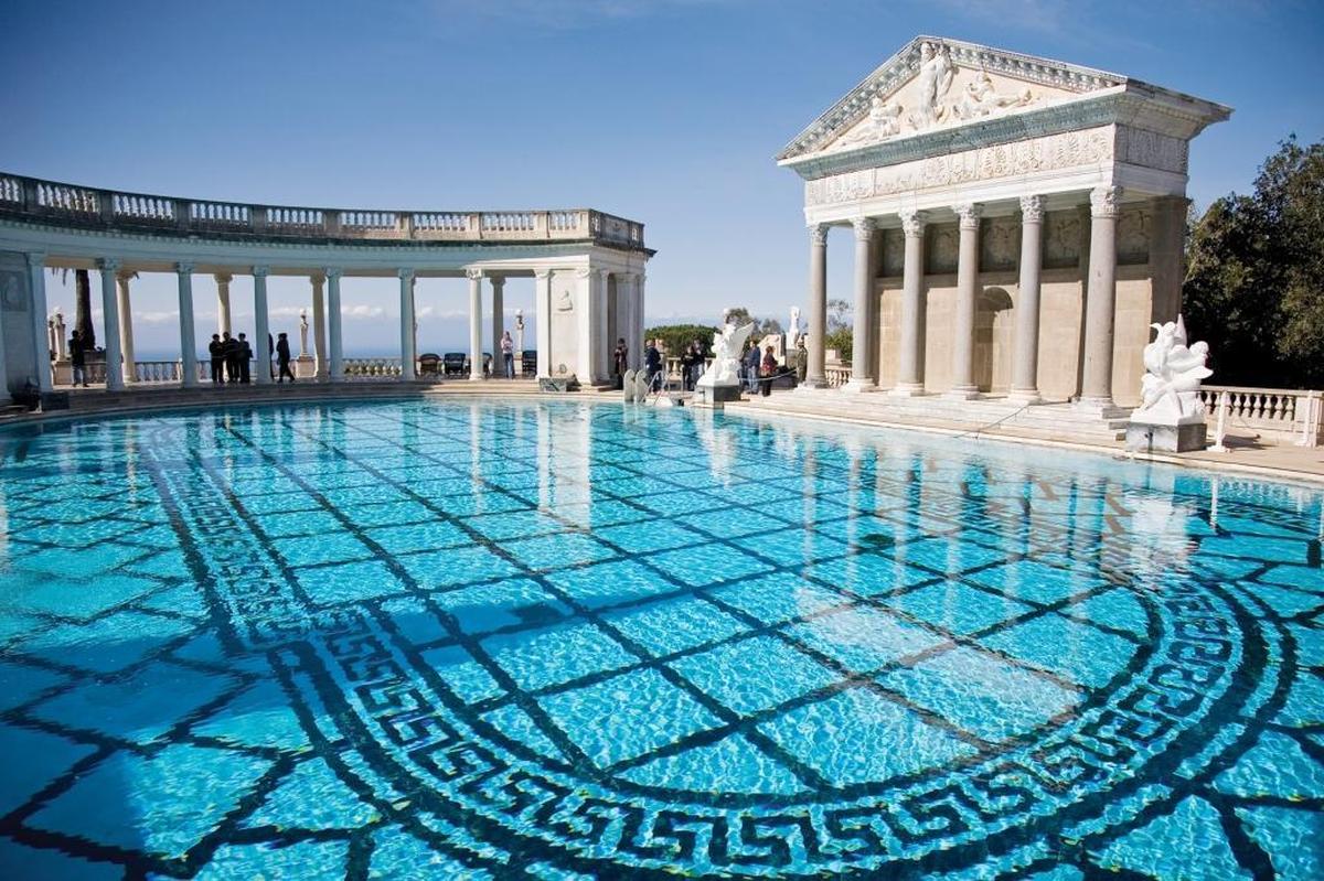 The iconic Neptune Pool patio at Hearst Castle, seen here in 2010, has been fully reopened for tour groups after work to repair leaks in the tiles.